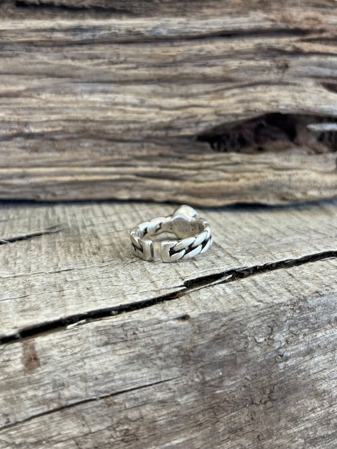 Conscious Coterie Ruth Single Clear Crystal Ring in braided brass with ...