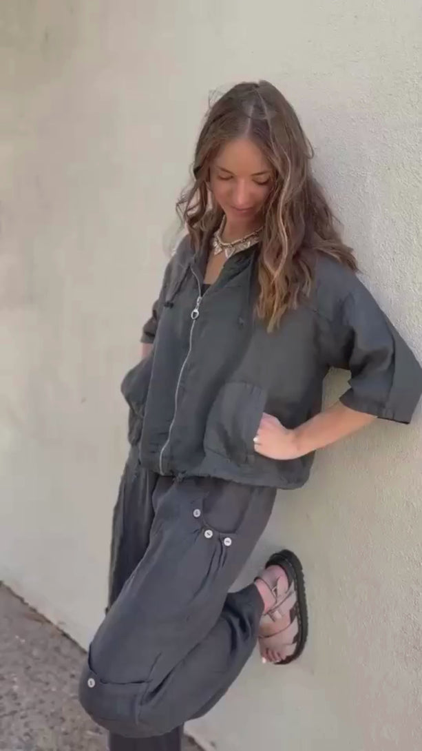 conscious-coterie-jade-linen-jacket-charcoal-product-video