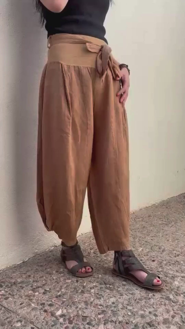 conscious-coterie-izzy-linen-pant-camel-product-video