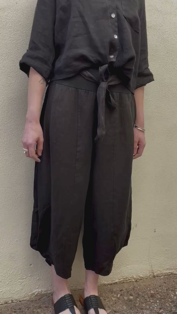 Conscious Coterie Izzy Pant Black video of pants on model showing all views of pant
