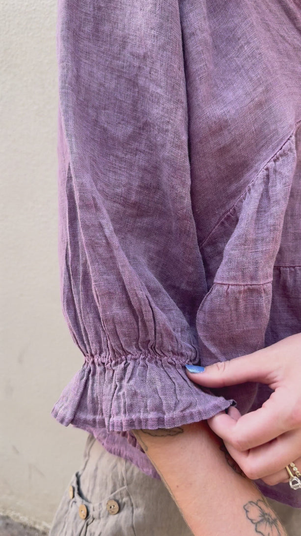 Product video of the Charlie Top in plum by Conscious Coterie
